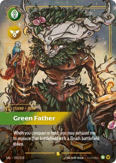 Riftbound- Unleashed - Ivern - Green Father (Overnumbered) 233/219 Showcase