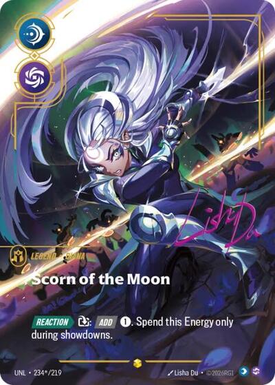 Riftbound- Unleashed - Diana - Scorn of the Moon (Signature) 234*/219 Showcase