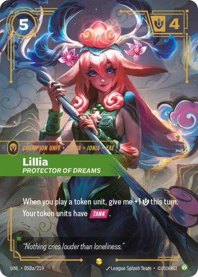 Riftbound- Unleashed - Lillia - Protector of Dreams (Alternate Art) 058a/219 Showcase