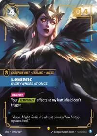 Riftbound- Unleashed - LeBlanc - Everywhere At Once (Alternate Art) 090a/219 Showcase