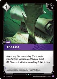 Riftbound - Unleashed - The List 138/219 Uncommon