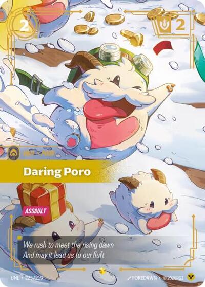 Riftbound- Unleashed - Daring Poro (Overnumbered) 225/219 Showcase