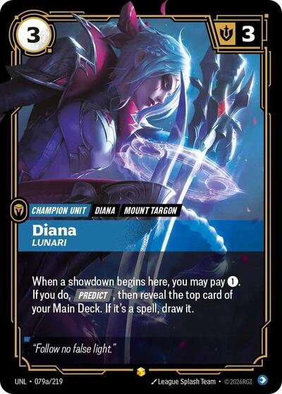 Riftbound- Unleashed - Diana - Lunari (Alternate Art) 079a/219 Showcase