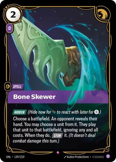 Riftbound- Unleashed - Bone Skewer 139/219 Rare
