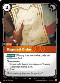 Riftbound - Unleashed - Disposal Order 103/219 Uncommon