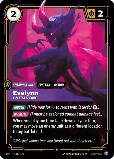 Riftbound- Unleashed - Evelynn - Entrancing 141/219 Rare