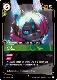 Riftbound- Unleashed - Vex - Mocking (Alternate Art) 055a/219 Showcase