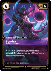 Riftbound- Unleashed - Syndra - Transcendent 146/219 Rare