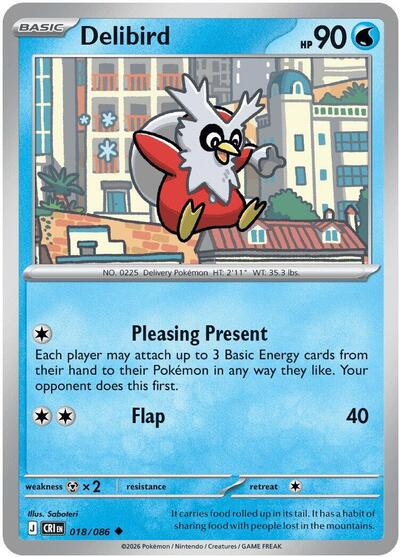 Mega Evolution Chaos Rising - 018/086 Delibird Uncommon