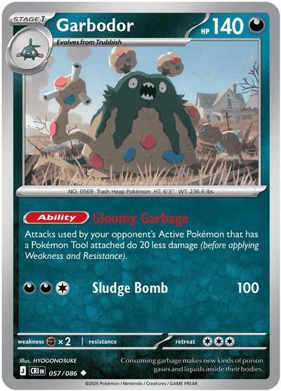 Mega Evolution Chaos Rising - 057/086 Garbodor Uncommon