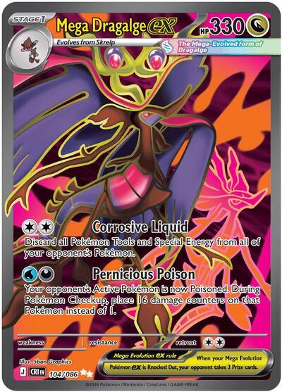 Mega Evolution Chaos Rising - 104/086 Mega Dragalge ex Ultra Rare