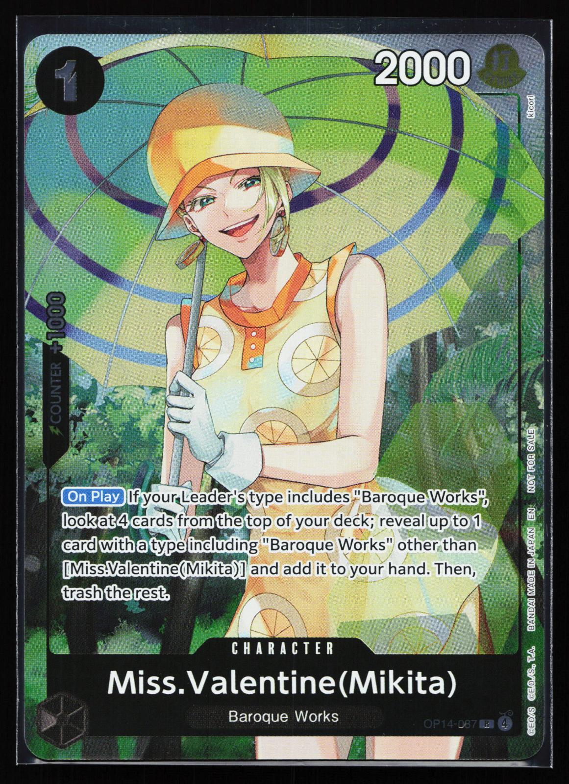 The Azure Sea's Seven OP14-087 Miss.Valentine(Mikita) (Dash Pack) Rare