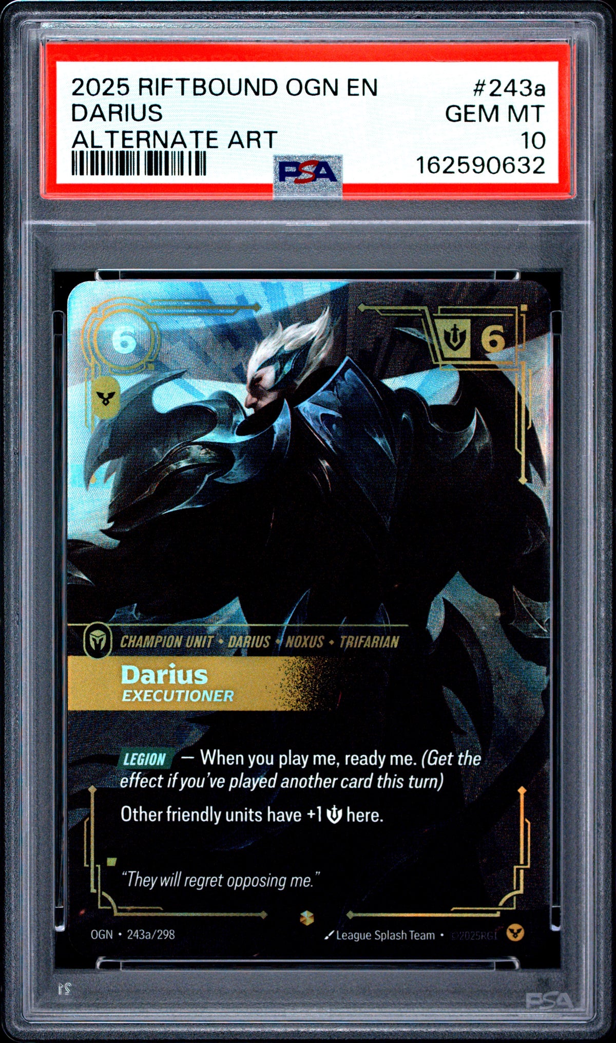 2025 Unknown Darius - Executioner 243A Alternate Art PSA 10