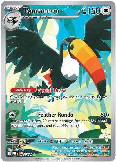Mega Evolution Pitch Black - 094/084 Toucannon Illustration Rare