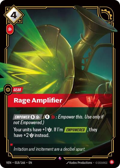Vendetta - 018/166 Rage Amplifier Rare