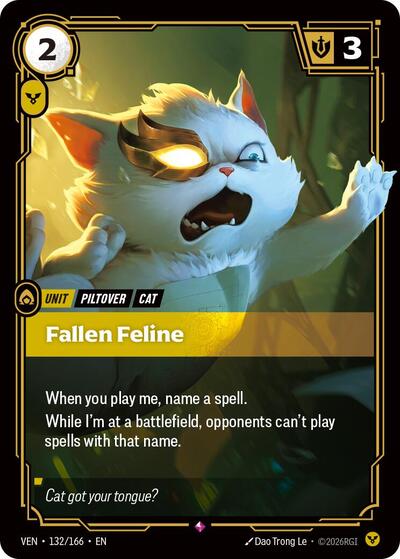 Vendetta - 132/166 Fallen Feline Rare