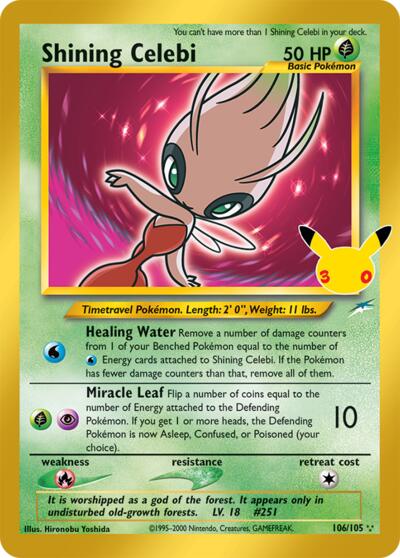 ME: 30th Celebration - 106/105 Shining Celebi Classic Collection