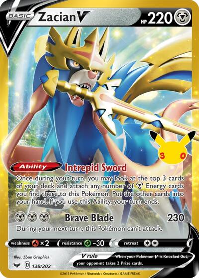 ME: 30th Celebration - 138/202 Zacian V Classic Collection