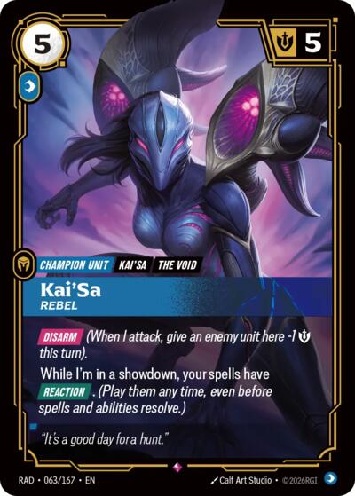 Radiance - 063/167 Kai'Sa, Rebel Rare