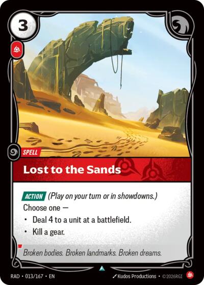 Radiance - 013/167 Lost to the Sands Uncommon
