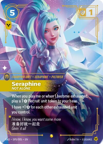 Radiance - SP5/005 Seraphine, Not Alone (K/DA Special Art Card) Showcase