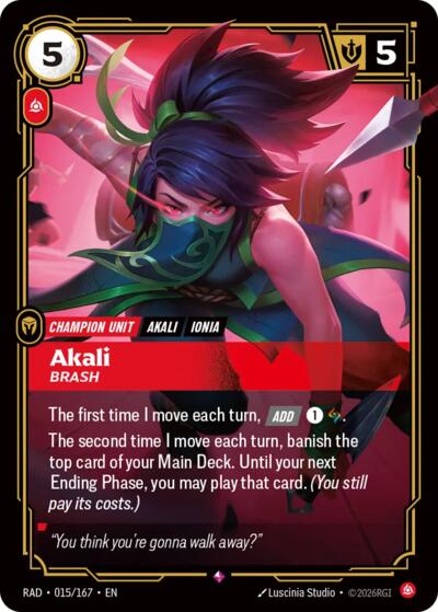 Radiance - 015/167 Akali, Brash Rare