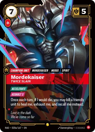 Radiance - 020a/167 Mordekaiser, Twice Slain (Alternate Art) Showcase