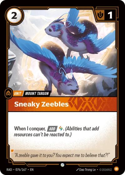 Radiance - 076/167 Sneaky Zeebles Common