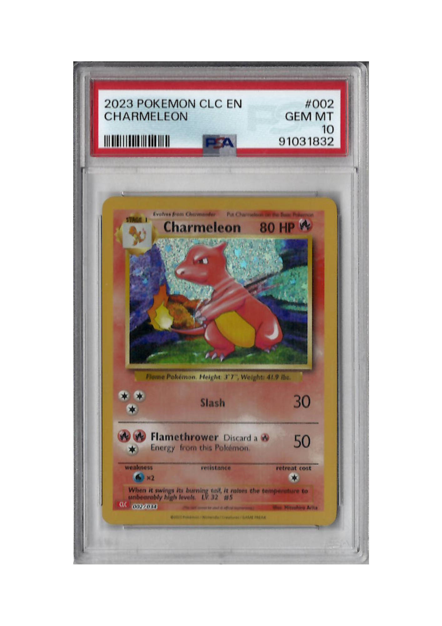 Pokémon - Charmeleon CLB 002/034 (Classic - Charizard and Ho-oh ex Deck)- PSA 10 (GEM-MT)