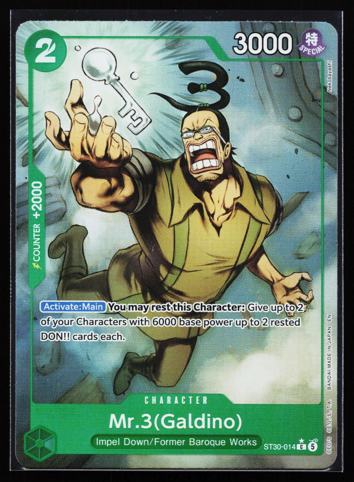 Starter Deck EX: Luffy & Ace ST30-014 Mr.3(Galdino) (Full Art) Common