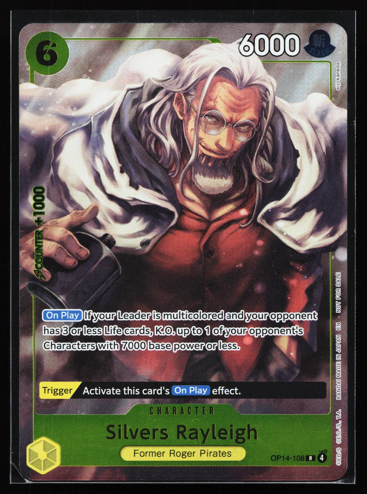 The Azure Sea's Seven OP14-108 Silvers Rayleigh (Dash Pack) Rare