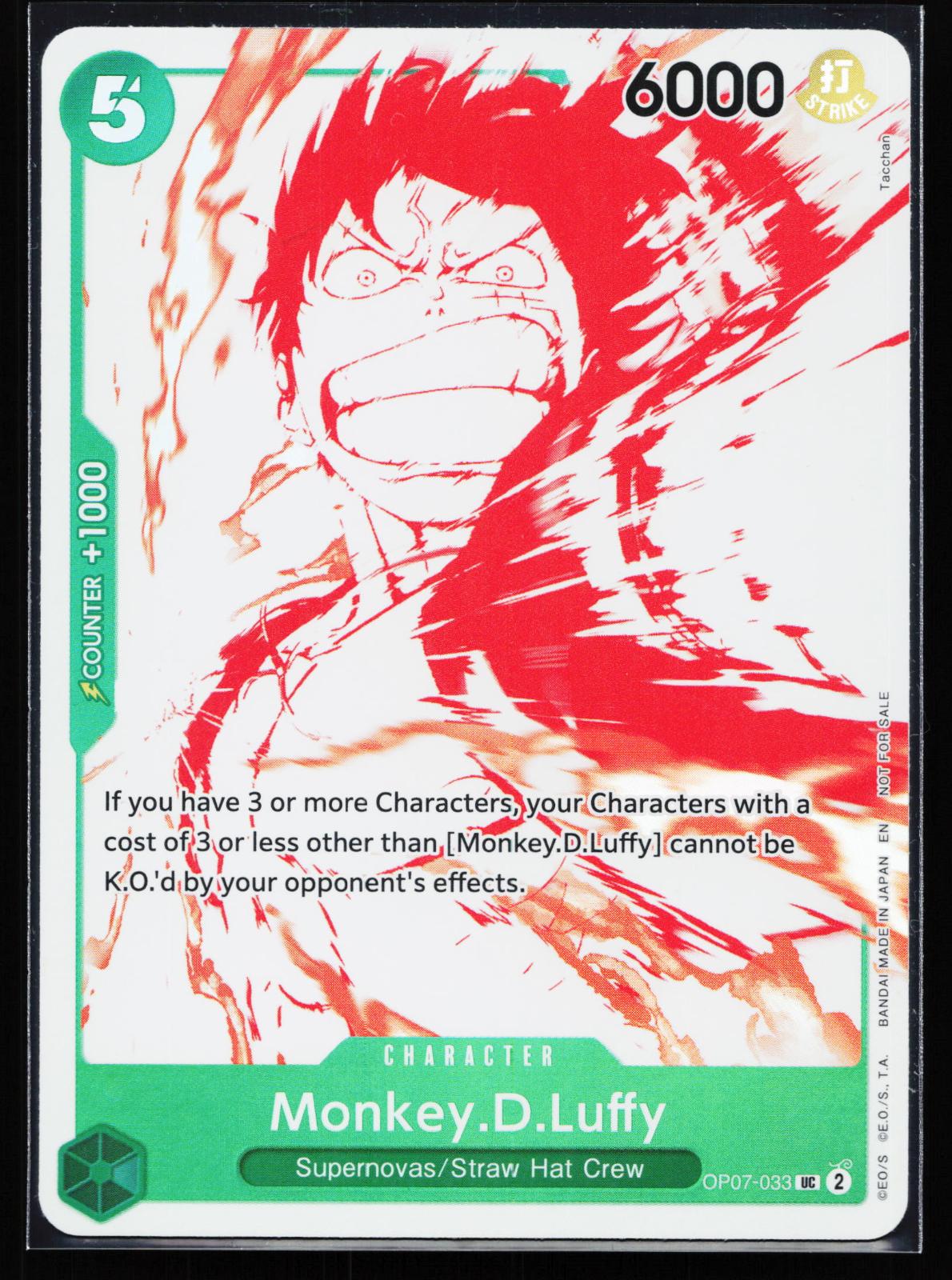 One Piece Promotion Cards OP07-033 Monkey.D.Luffy 3rd Anniversary Treasure 