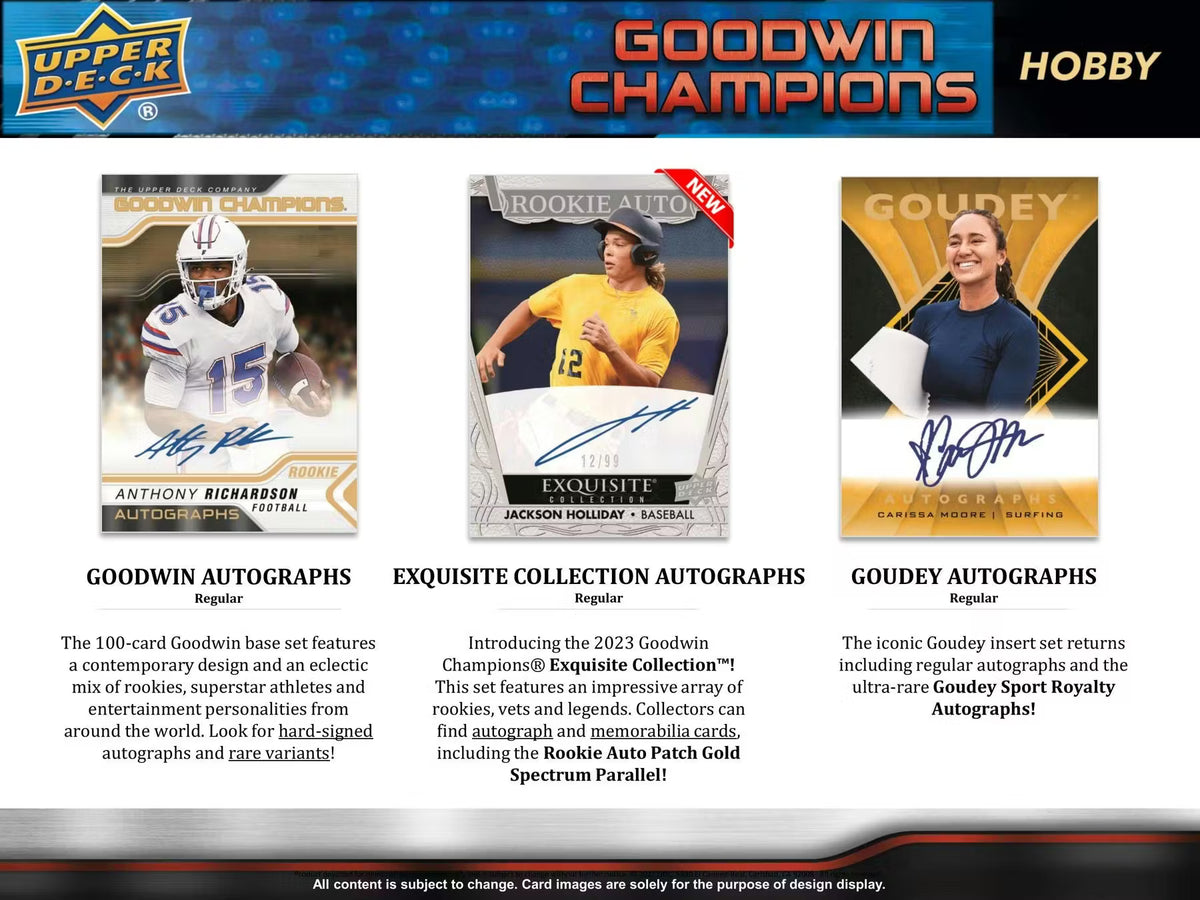 2023 Upper Deck Goodwin Champions CDD Exclusive Hobby Box