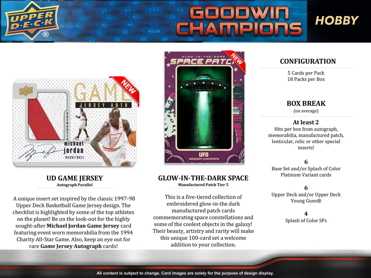 2023 Upper Deck Goodwin Champions CDD Exclusive Hobby Box