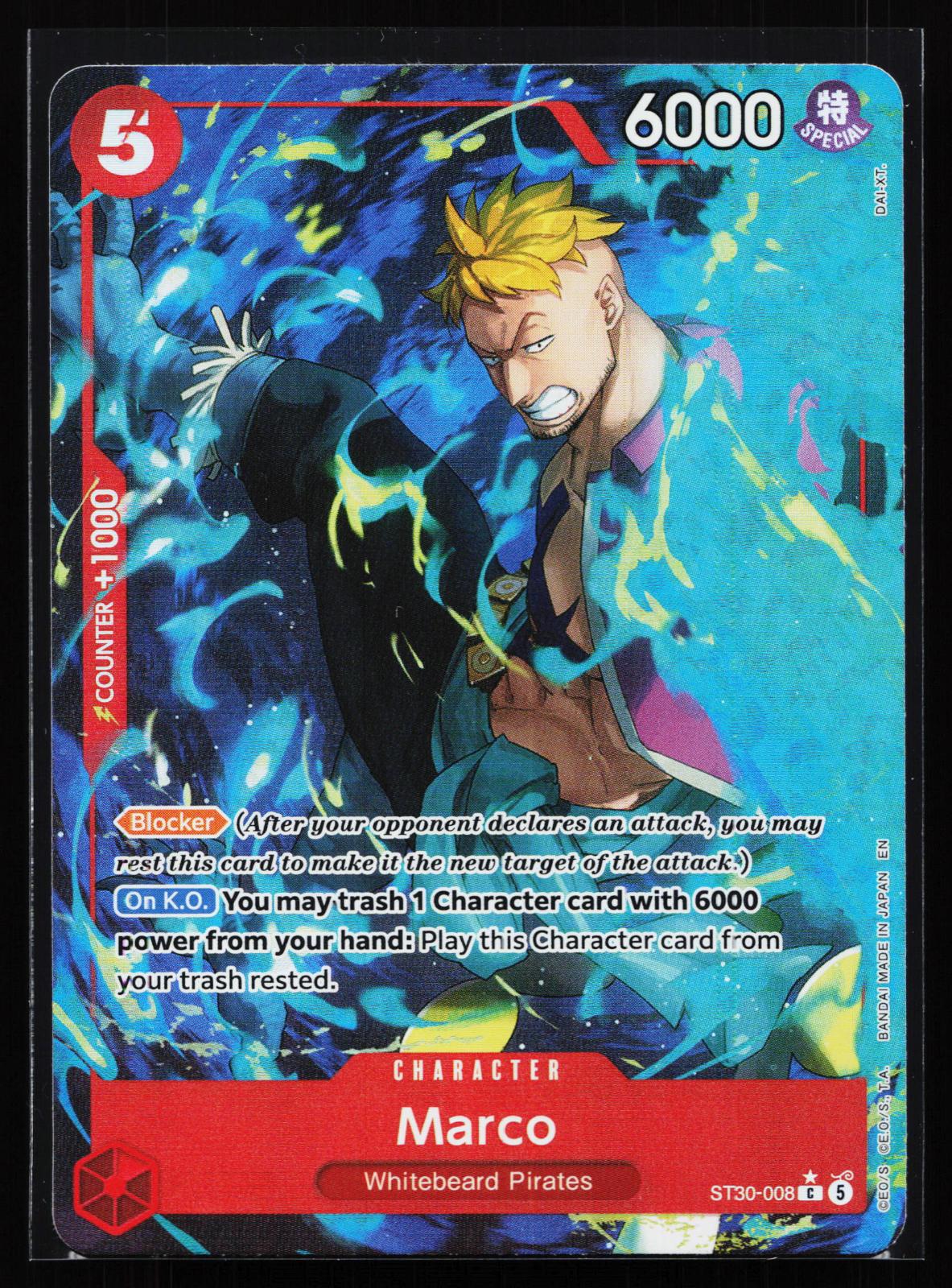 Starter Deck EX: Luffy & Ace ST30-008 Marco (Full Art) Common