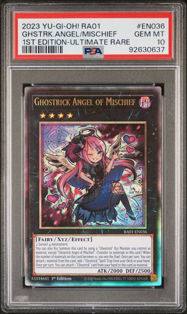 Yu-Gi-Oh! - Ghostrick Angel of Mischief - Ultimate Rare (Rarity Collection) - PSA 10 (GEM MINT)