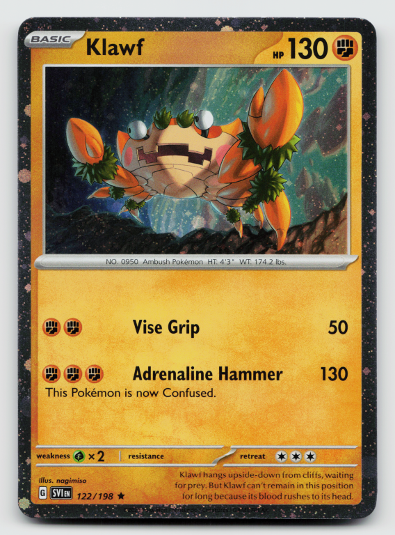 Scarlet & Violet - 122/198 Klawf Rare (Cosmos Holofoil Promo)