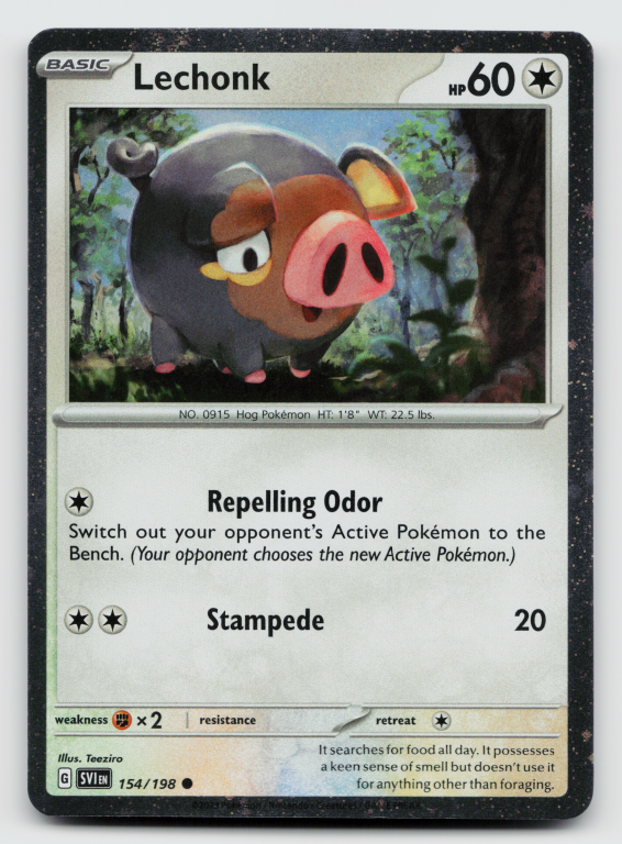 Scarlet & Violet - 154/198 Lechonk Common (Cosmos Holofoil Promo)