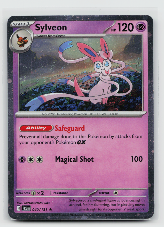 Scarlet & Violet Prismatic Evolutions - 040/131 Sylveon Rare (Cosmos Holofoil Promo)