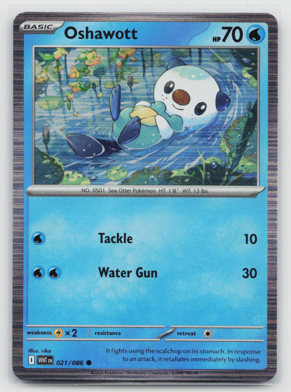 Scarlet & Violet White Flare - 021/086 Oshawott Common (Holofoil Promo)