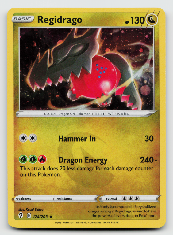 Sword & Shield Evolving Skies - 124/203 Regidrago Holo Rare (Holofoil Promo)