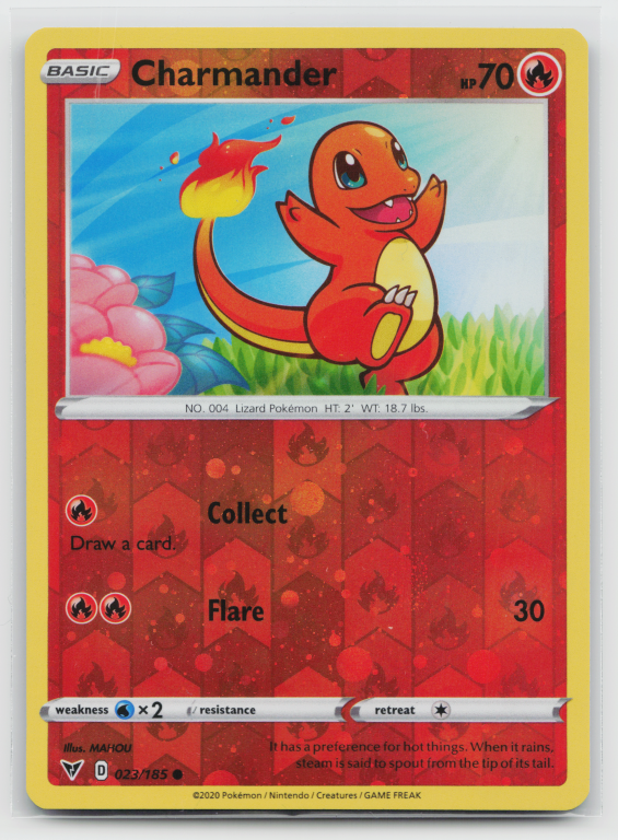 Sword & Shield Vivid Voltage - 023/185 Charmander Common (Cosmos Reverse Holofoil Promo)