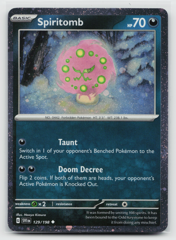 Scarlet & Violet - 129/198 Spiritomb Uncommon (Cosmos Holofoil Promo)