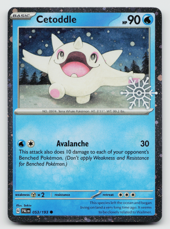 Scarlet & Violet Paldea Evolved - 053/193 Cetoddle Common (Snowflake Stamp Cosmos Holofoil Promo)