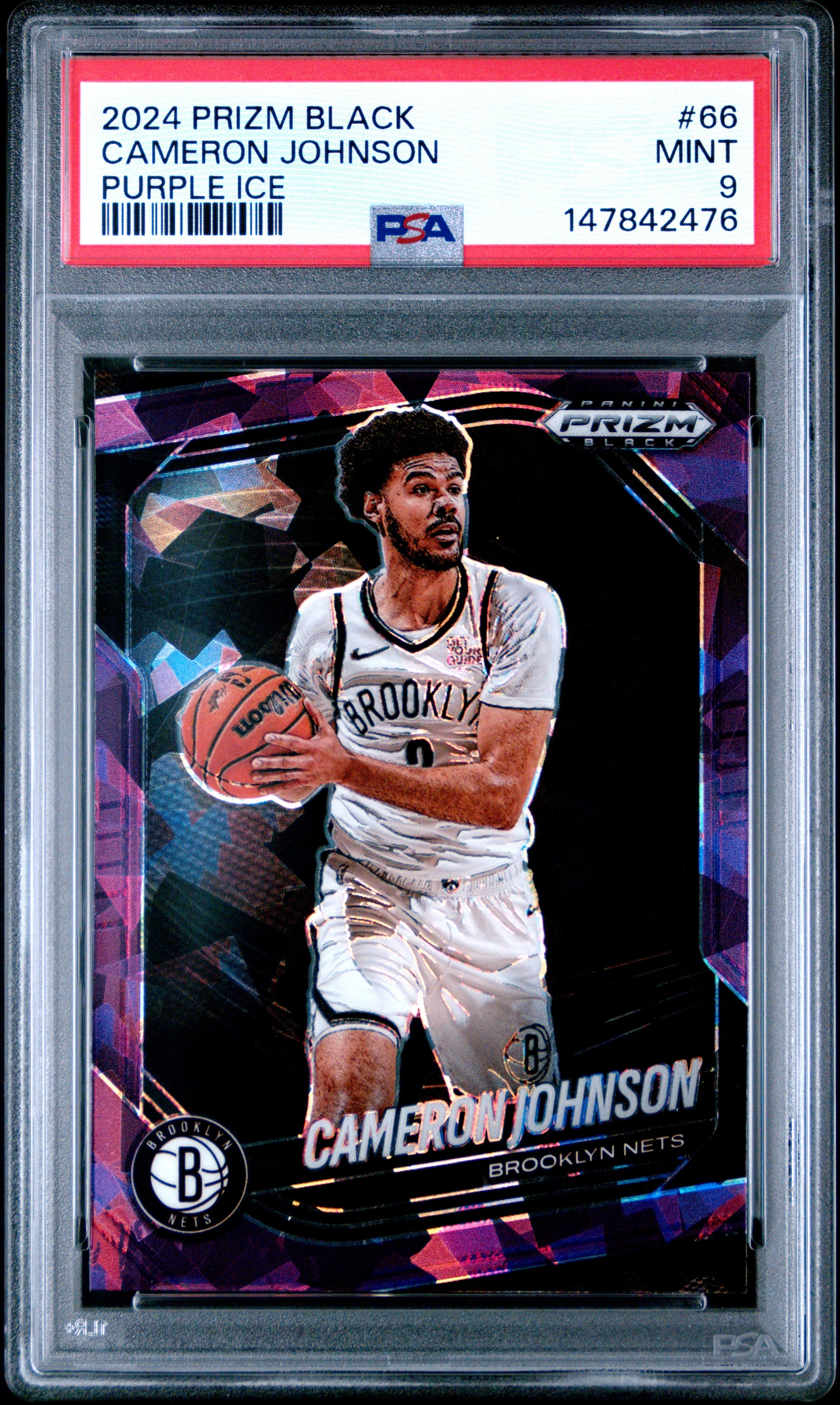 2024 PANINI PRIZM BLACK #66 CAMERON JOHNSON PURPLE ICE PSA 9 