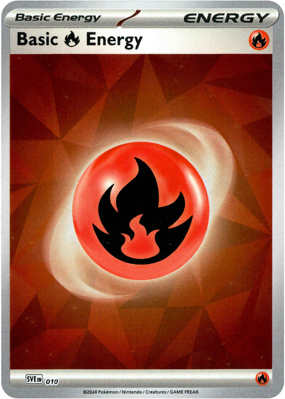 Scarlet & Violet Prismatic Evolutions - SVE 010 Basic Fire Energy (Reverse Holofoil)