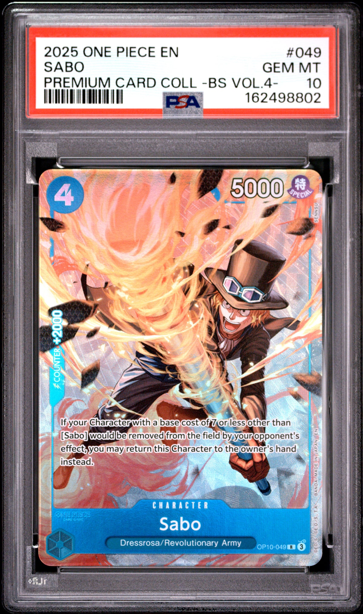 2025 ONE PIECE SABO 049 PSA 10