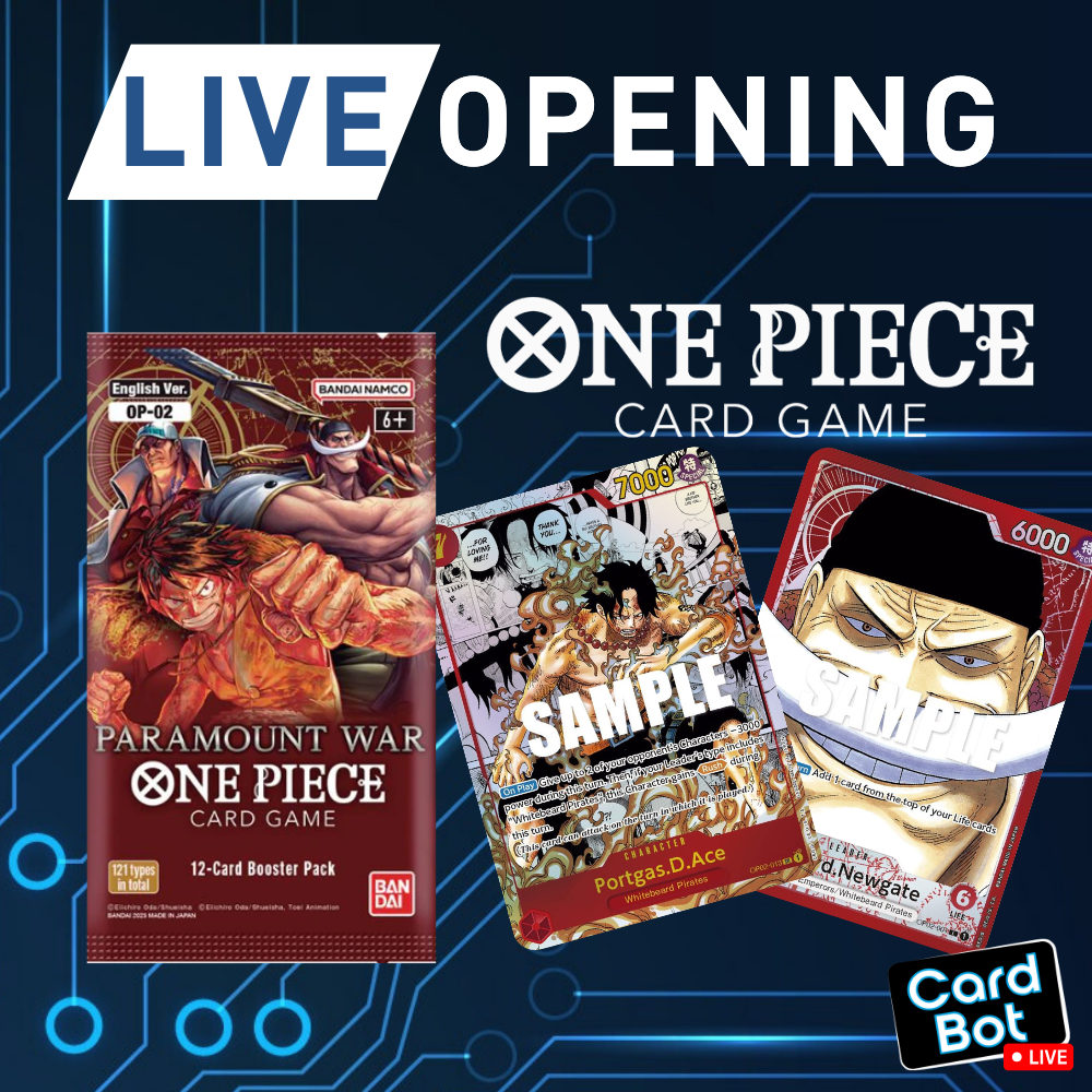 LIVE OPENING - One Piece Card Game OP-02 Paramount War Booster Pack (English)