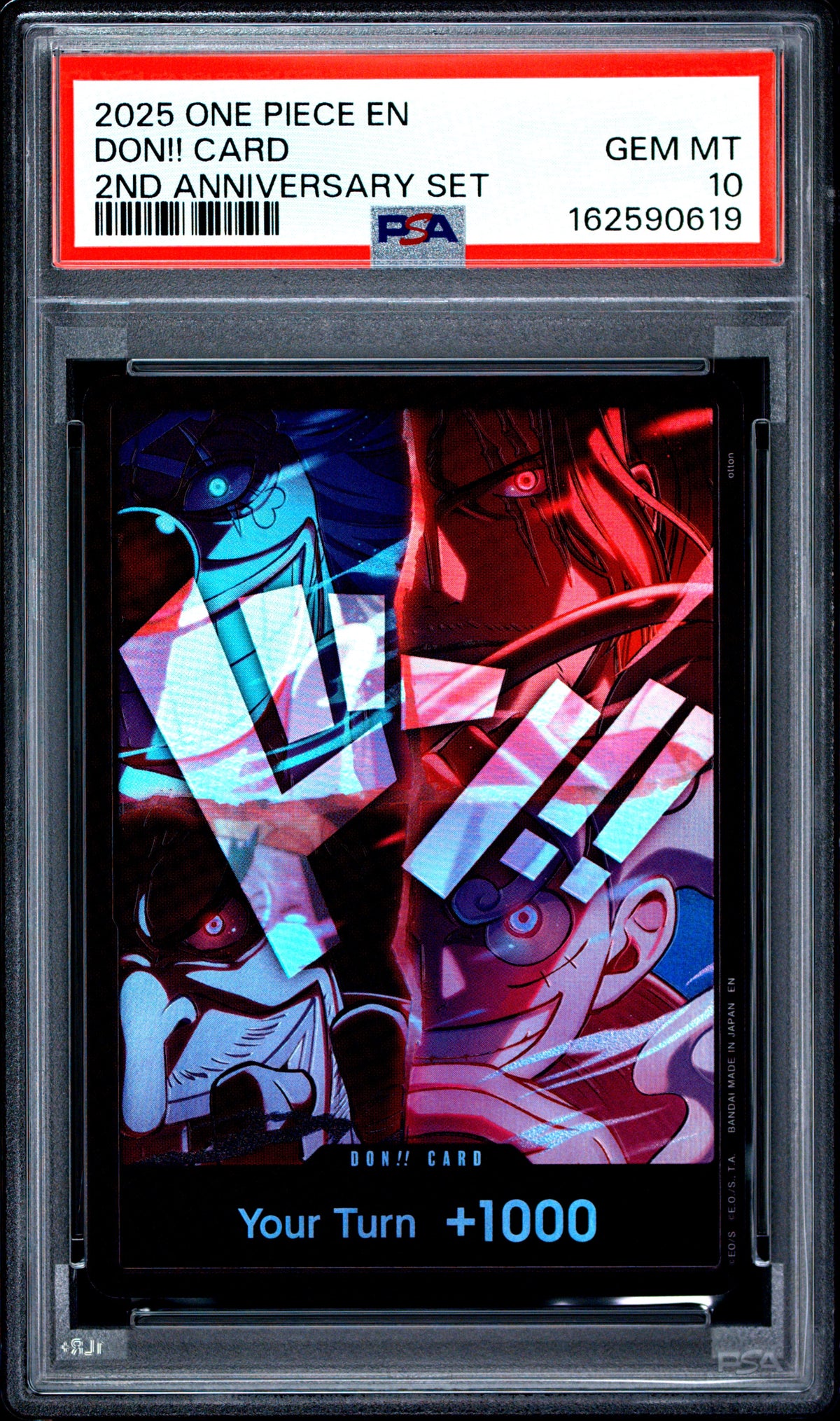 2025 ONE PIECE DON!! CARD ONE PIECE ENGLISH 2ND ANNIVERSARY PSA 10