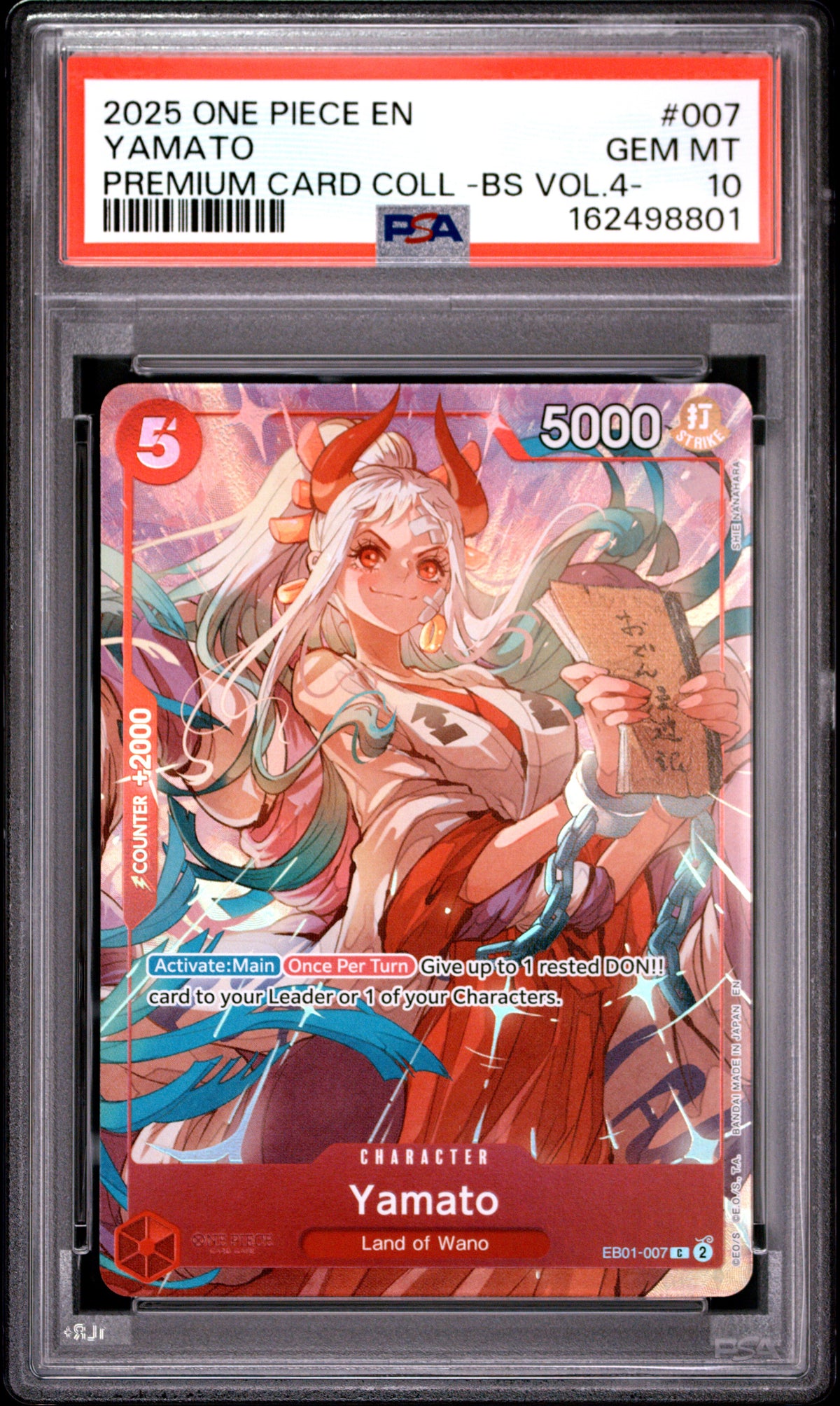 2025 ONE PIECE YAMATO 007 PSA 10